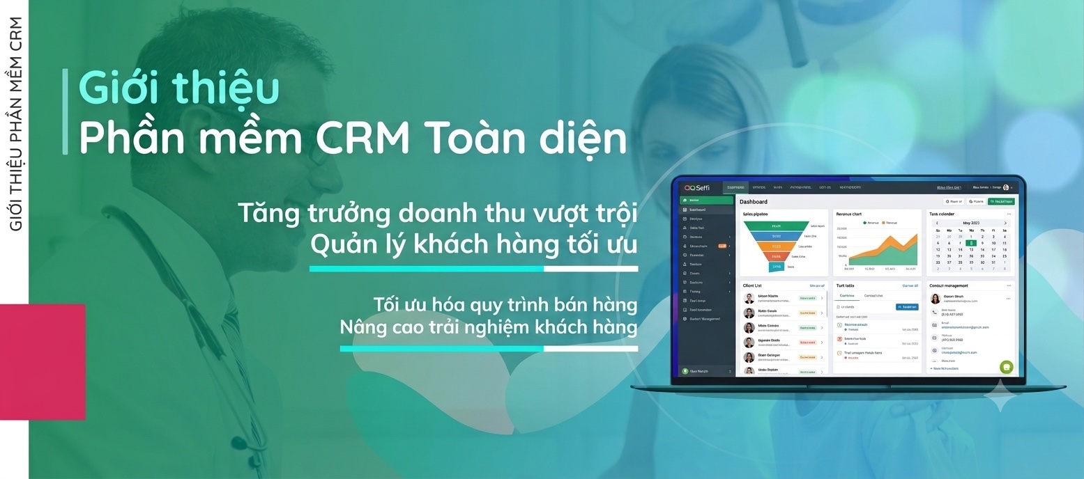 CRM — Khách hàng, Kho, Dòng tiền
